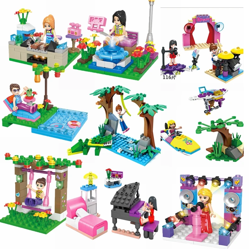 

Legoing Friends Sets Toy & Hobbies Bar Girl Swing Girl Stage Girl Friends Legoings Educational Blocks Compatible City Kids Toys