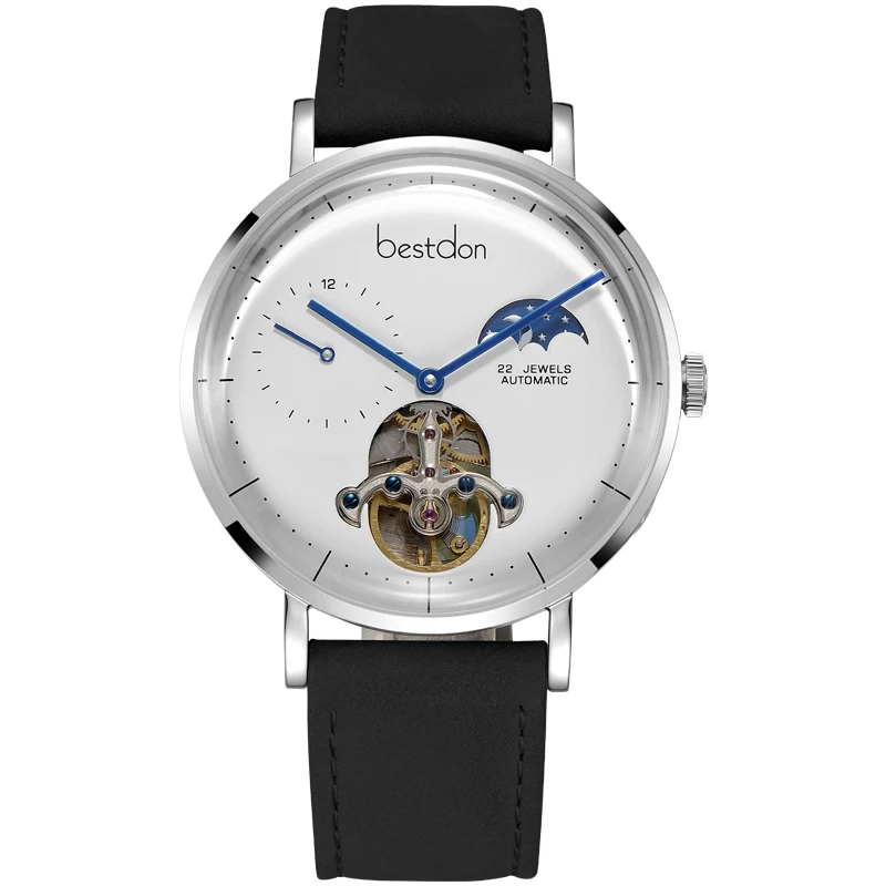 Bestdon Мужские часы механические турбийон Роскошные модные брендовые кожаные мужские спортивные часы мужские автоматические часы Relogio Masculino