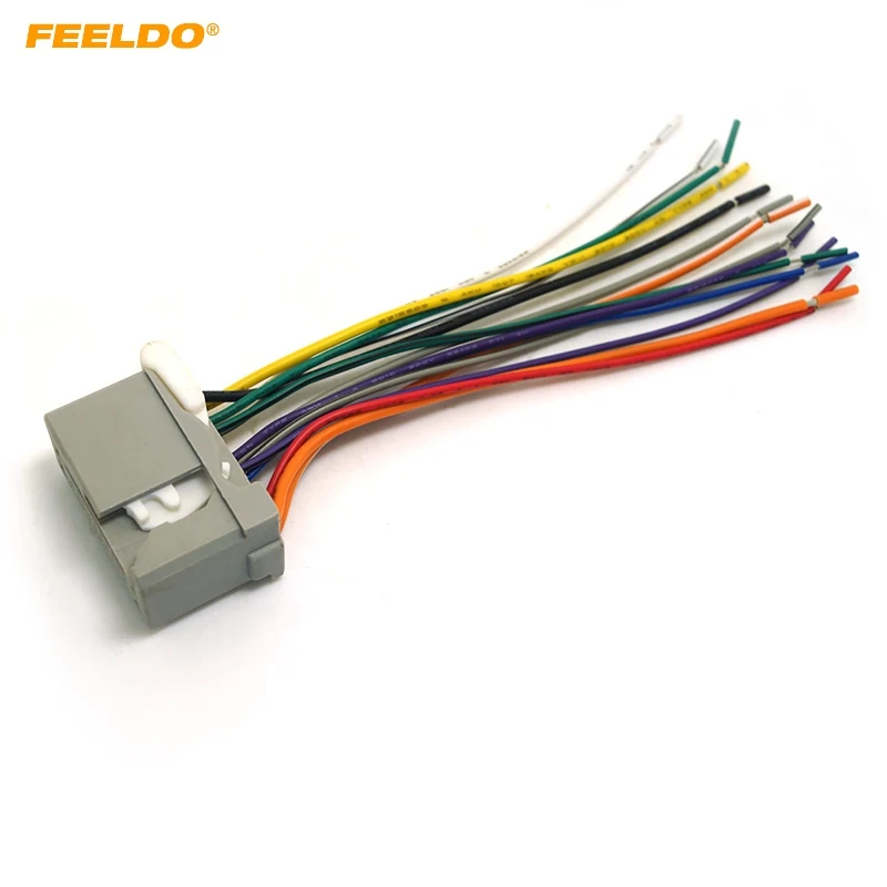 Проводка FEELDO для автомагнитолы HONDA Accord/Crosstour/Civic/CRV/Fit/Odyssey/Pilot/Ridgeline подключение к CD
