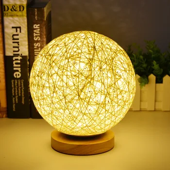 

5V USB Power Twine Rattan Night light Dimmable LED Bedroom Bedside Decoration Desk Table lamp Baby Kids Birthday Creative Gift