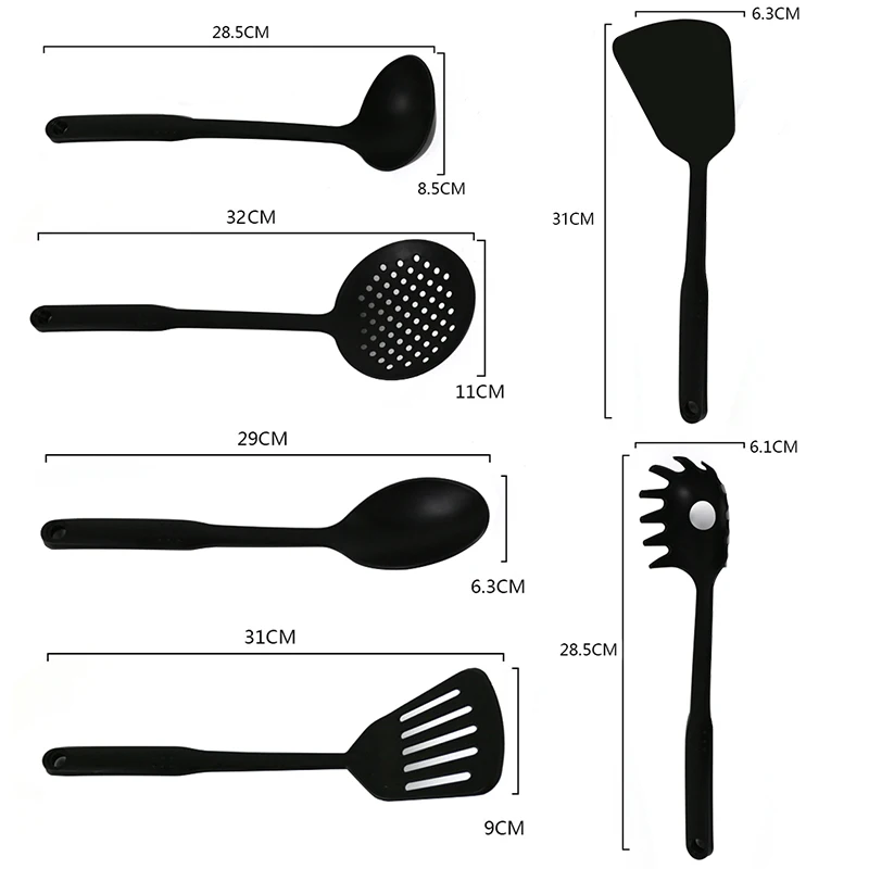 6 pcs Plastic Kitchenware culinary Nonstick Cookware Set Kitchen Tools Bakingware Kit Spatula Spoon Spaghetti Tools Cooking Sets 6 pcs Plastic Kitchenware culinary Nonstick Cookware Set Kitchen Tools Bakingware Kit Spatula Spoon Spaghetti Tools Cooking Sets