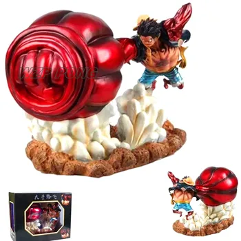 

New One Piece Battle Ver Monkey D Luffy Gear 4 Bound Man Model Toy Luffy Action Figure Collection Kids Toys 32cm