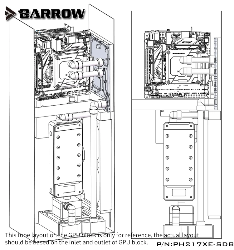 Курган водные пути доска для PHANTEKS 217XE чехол воды путь плиты LRC2.0(5 В 3Pin) Материнская плата AURA PH217XE-SDB