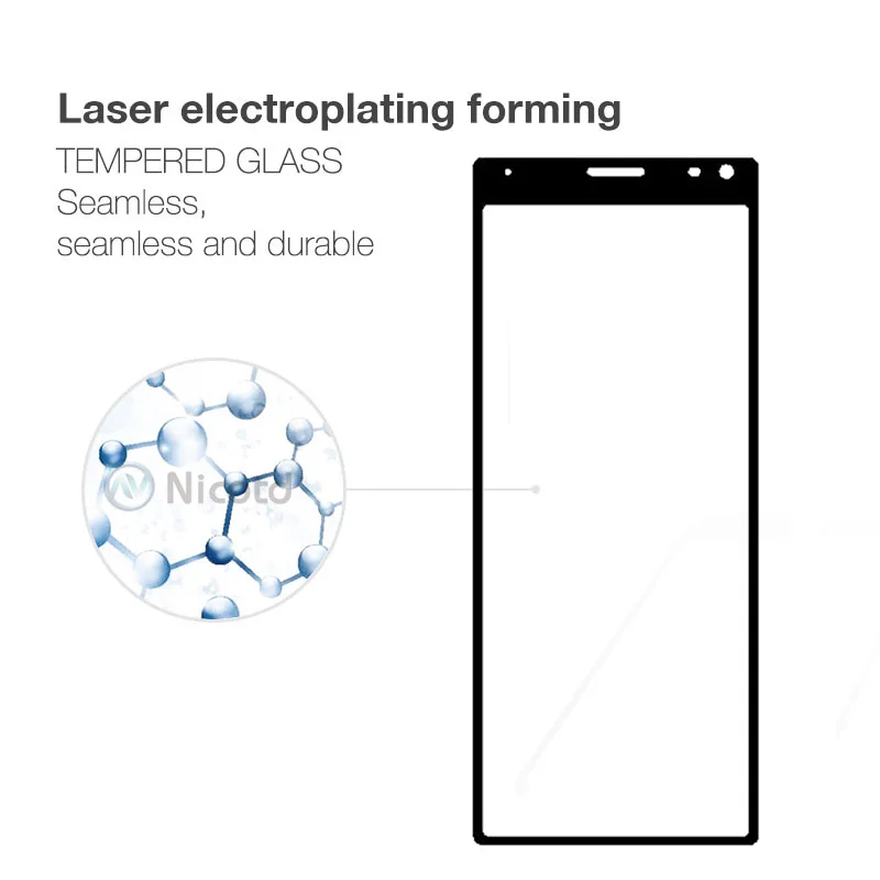 Nicotd 9H Tempered Glass for Sony Xperia 10 Full Cover Screen Protector for Sony Xperia 1 10 plus Glass Tempered Protective Film (9)