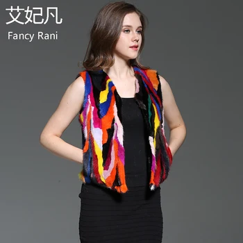 

Women Real Mink Fur Vest Autumn Genuine Fur Coat Sleeveless Girls Vest Colorful Short Style Jackets Natural Mink Fur Waistcoat