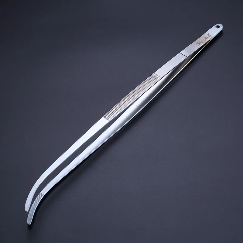 

Free Shipping Professional 30 cm Stainless Steel Straight Service Decorating and Garnish Tweezers Bar Tool