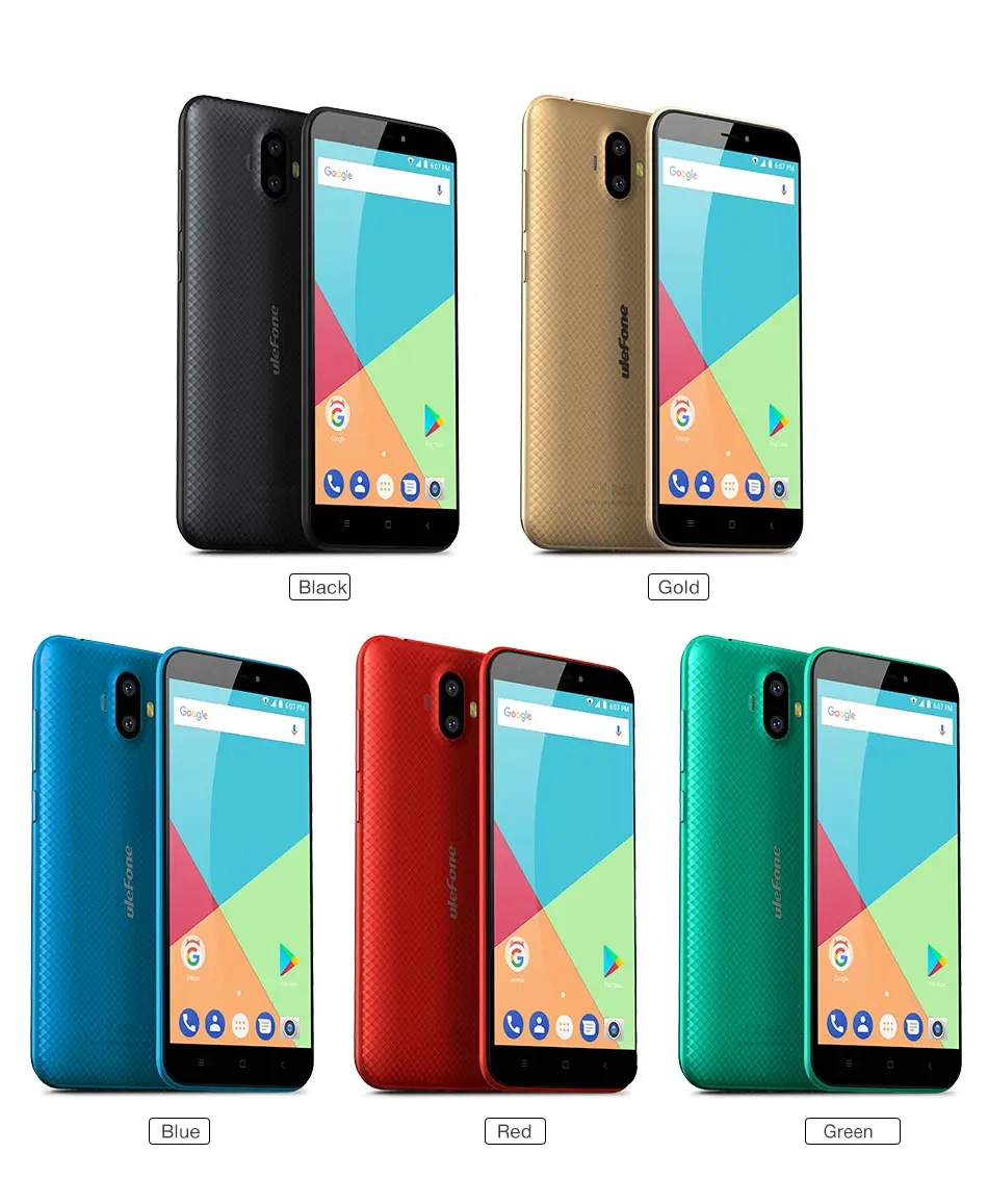 Смартфон Ulefone S7, 5,0 дюйма, HD, двойная камера заднего вида MTK6580, четыре ядра, три слота, 1 ГБ ram, 8 Гб rom, 3G WCDMA, Android 7,0, мобильный телефон