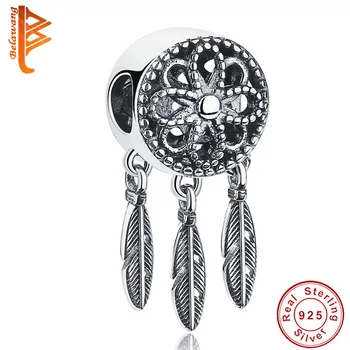 

BELAWANG Authentic 925 Sterling Silver Dreamcatcher Charms Beads Fit Original Bracelet Necklace DIY Christmas Jewelry