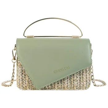 

Korean Version Of The Fashion Straw Shoulder Bag Wild Chain Handbag Diagonal Package