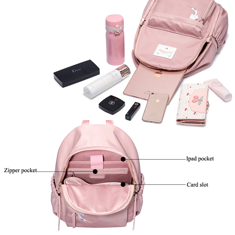 Just star women nylon backpack 4-1