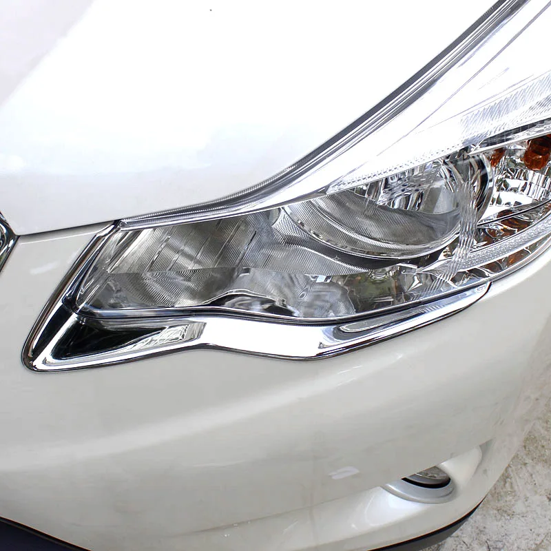 AX хромированный передний головной светильник, головной светильник, лампа для бровей, накладка, ободок, украшение для Subaru XV Crosstrek 2012 2013
