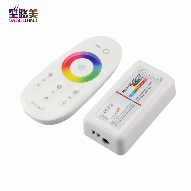 2016-DC12V-24V-RGBW-Led-Controller-2-4G-RF-Touch-1Screen-Remote-Control-6A-4-Channel