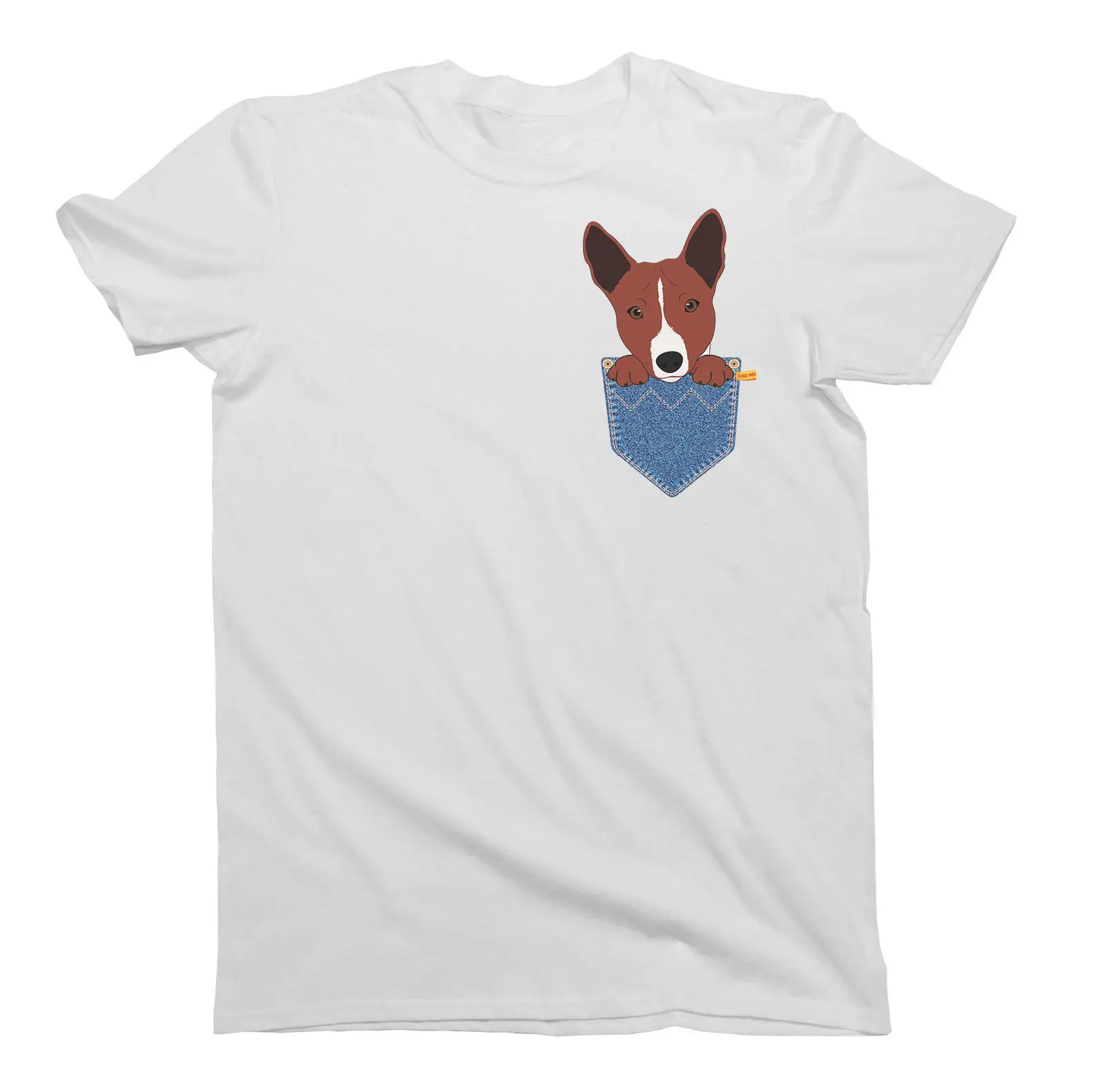 

Basenji Pocket Dog Birthday Gift T-Shirt Mens Ladies Unisex Fit Christmas Puppy Cool Casual pride t shirt men Unisex New Fashion