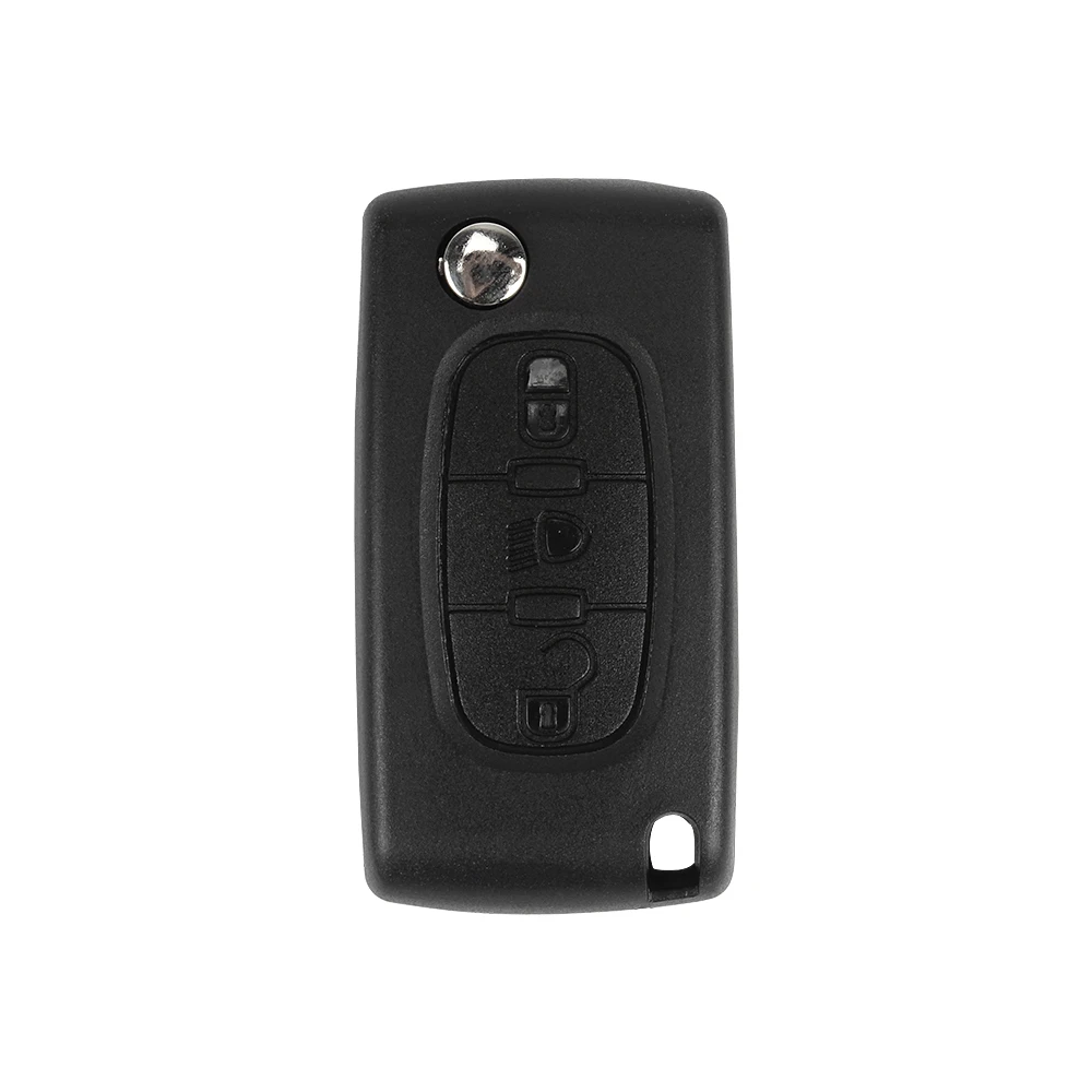 VDIAGTOOL 3 кнопки дистанционного ключа оболочки с кнопкой багажника для ключ автомобиля Peugeot чехол без батареи место без Клинок с желобками(CE0523