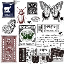 Винтажное растительное насекомое прозрачный силиконовый штамп для скрапбукинга Альбом DIY ремесло украшение резиновая печать канцелярские товары