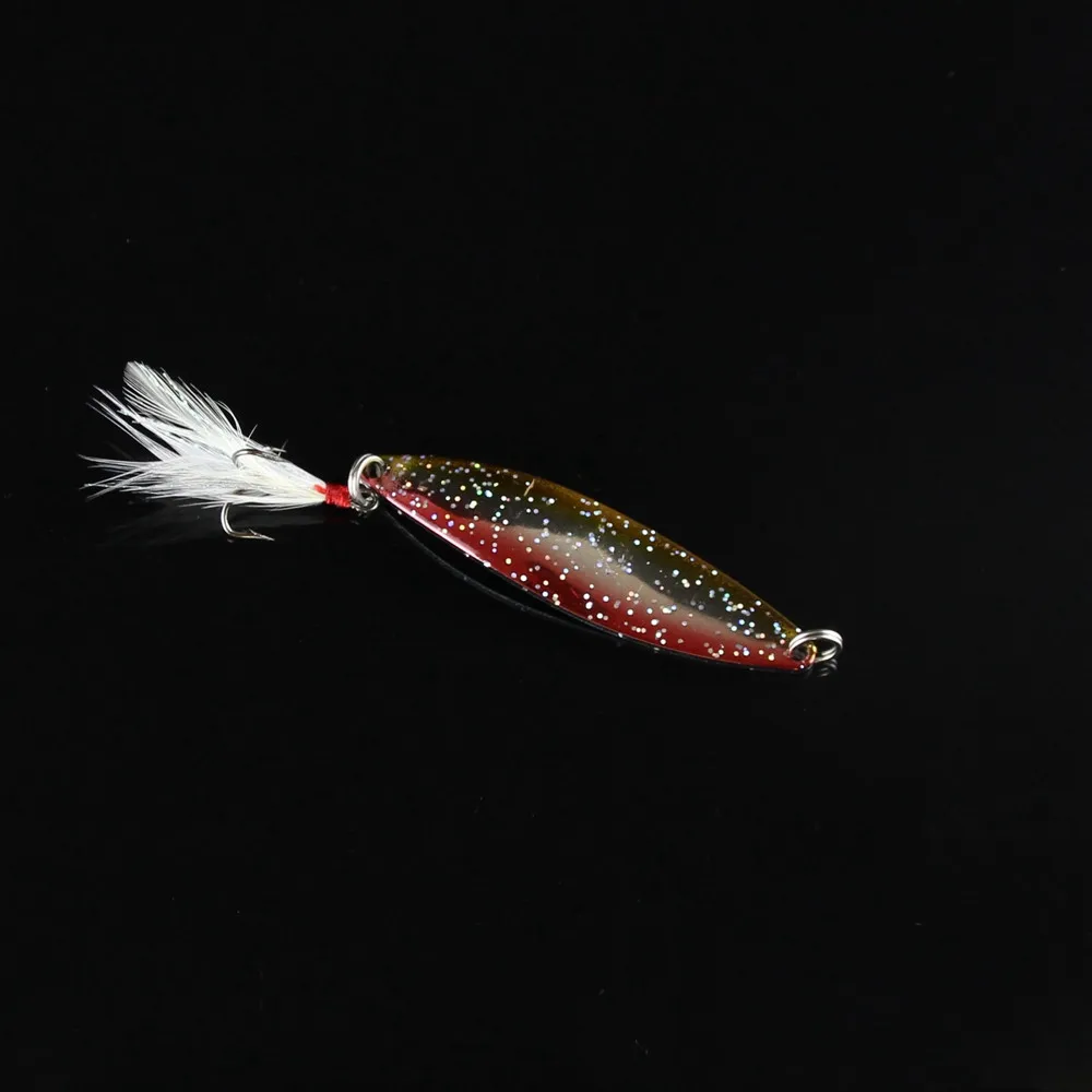 Fishing Lures Metal Spoons Hard Bait 1pcs Metal Fishing Lure Spinner Baits Fish Treble Hooks Tackle Salmon Bass  (7)