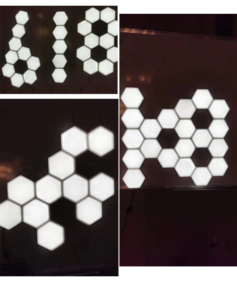 Moderno e Minimalista Lâmpada do Teto Sala de Estar Faça Você Mesmo Combinação Hexágono Design Ferro Fosco Led Iluminação Decoração Acrílico Dispositivo Elétrico 31 ???-1