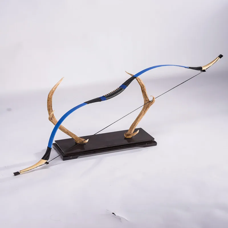 

Blue Traditional children bow 7-16 years old Qing Bow Recurve Bow for Beginner or Practitioners 10-40lbs hunting