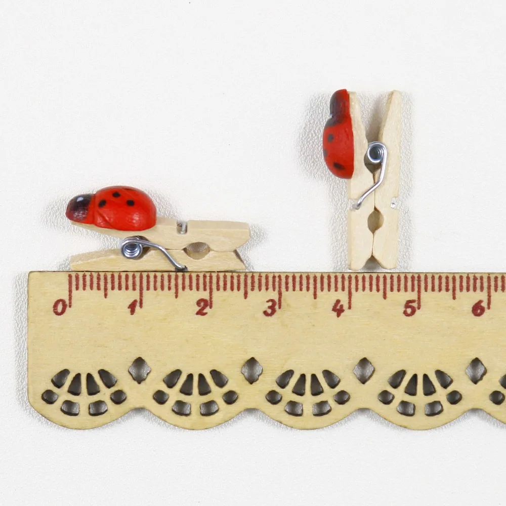 50 шт. деревянные зажимы в форме божьей коровки 2 5 см|clip clothespin|clip photoclip wood |