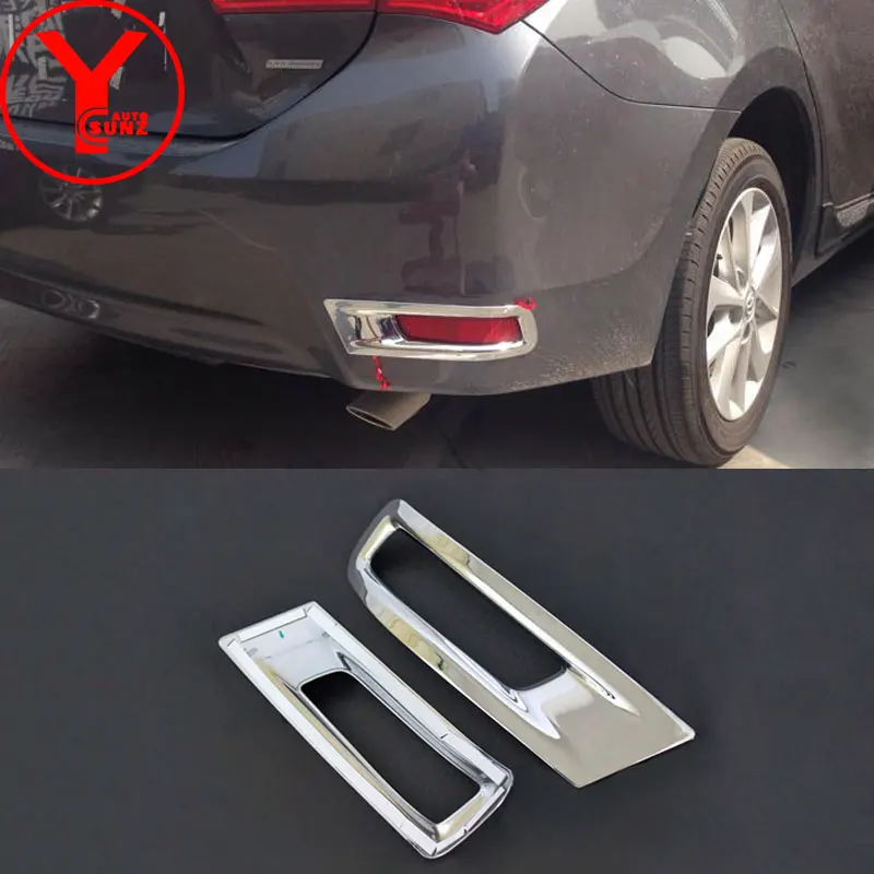 Задние противотуманные фары крышка для toyota corolla 2014 2015 2016 2017 altis E170 хромированные