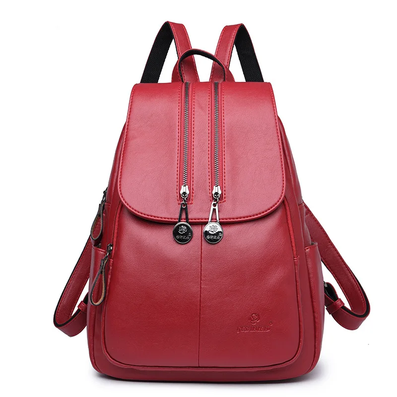 

2019 High Quality Women Backpack Leather Bags Real Leather Backpack Fashion Luxury Backpack Women Genuine Leather School Bags