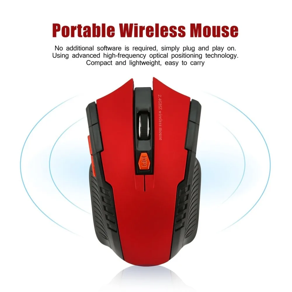 WH109 2.4GHz Wireless Optical Mouse With USB Receiver Designed for Home Office Game Playing Use Plug and Play