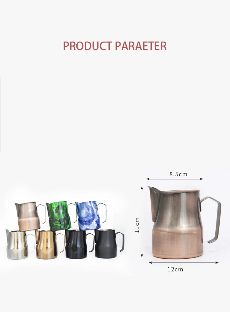 500ml 7Color Stainless Steel Espresso Coffee Pitcher Barista Kitchen Craft Scale Coffee Latte Milk Frothing Jug