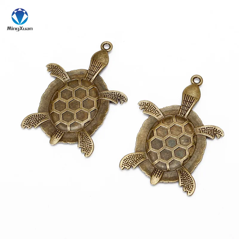 10 шт. подвеска кабошон в виде черепахи 18 х25 мм|cabochon base|bronze filigreeantique bronze filigree |