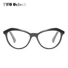 Два Oclock модные кошачьи женские очки анти-голубые легкие компьютерные очки дизайнерские близорукость рецептурные оптические оправы F97530