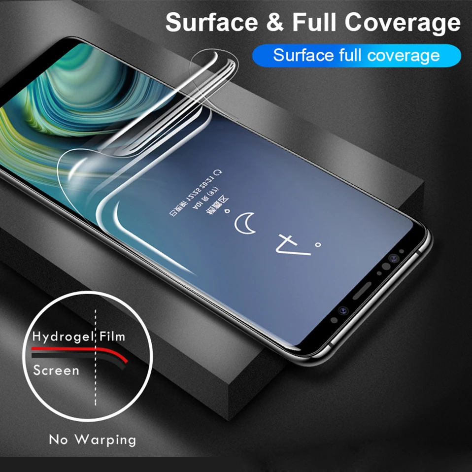 Полное покрытие мягкая Гидрогелевая пленка для samsung Galaxy S10 S9 S8 Plus S7 S6 Edge Note 8 9