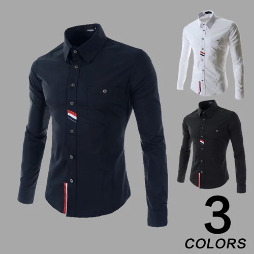 Оптовая торговля 2015 Корейская мужская рубашка шить кофта с длинными рукавами cs40 30