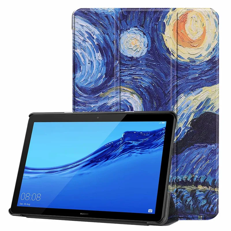Роскошный чехол с рисунком совы для Huawei MediaPad T5 10 Gevallen Ультратонкий из