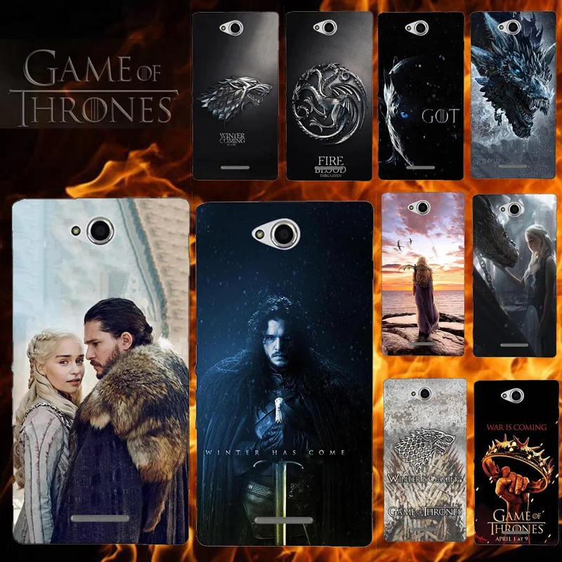 

Case for Sony Xperia C S39H C2305 Cover Soft TPU Silicone Printed Case for Sony Xperia C S39H Phone Back Cover Game Of Thrones