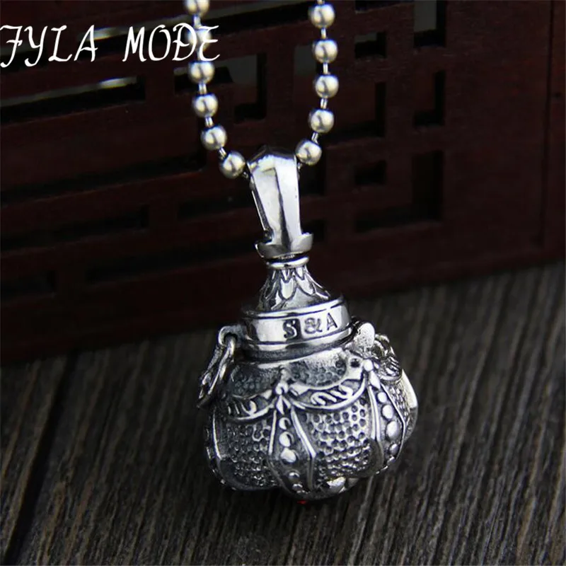 

Tantra Tibetan Style S925 Pure Silver Mantra Prayer Gaudencio Box Pendant Exquisite Workmanship 20.6*31.9MM 12.80G TYC230