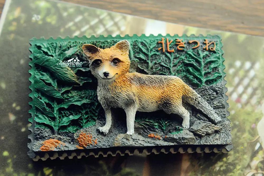 Японские Хоккайдо лиса животные туристический сувенир для путешествий 3D