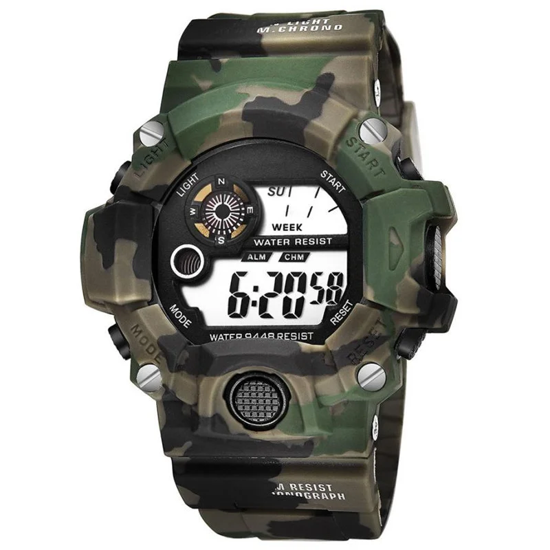 

Relogio Masculino Military Multi Function Sports Watches Color Alarm LED Digital Dual Movement WristWatch Back Light L30
