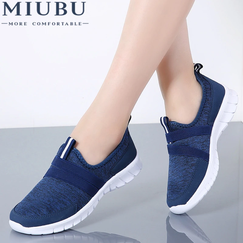 

MIUBU 2019 Autumn Sneakers Women Breathable Mesh Shoes Woman Ballet Slip On Flats Loafers Ladies Shoes Creepers tenis feminino