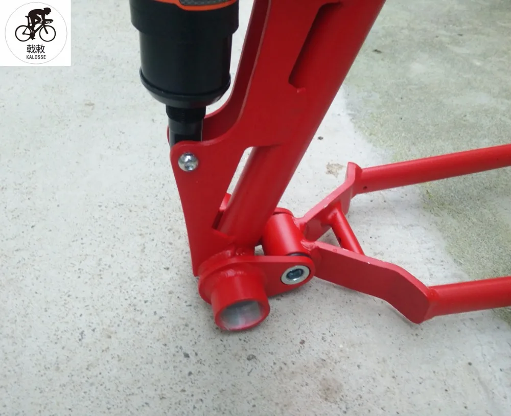 Clearance Kaloss Full suspension  snow bike frame BB120mm   26*4.0 inch  Folding Fat bike frame 26*17 inch , Beach bike  frame 3