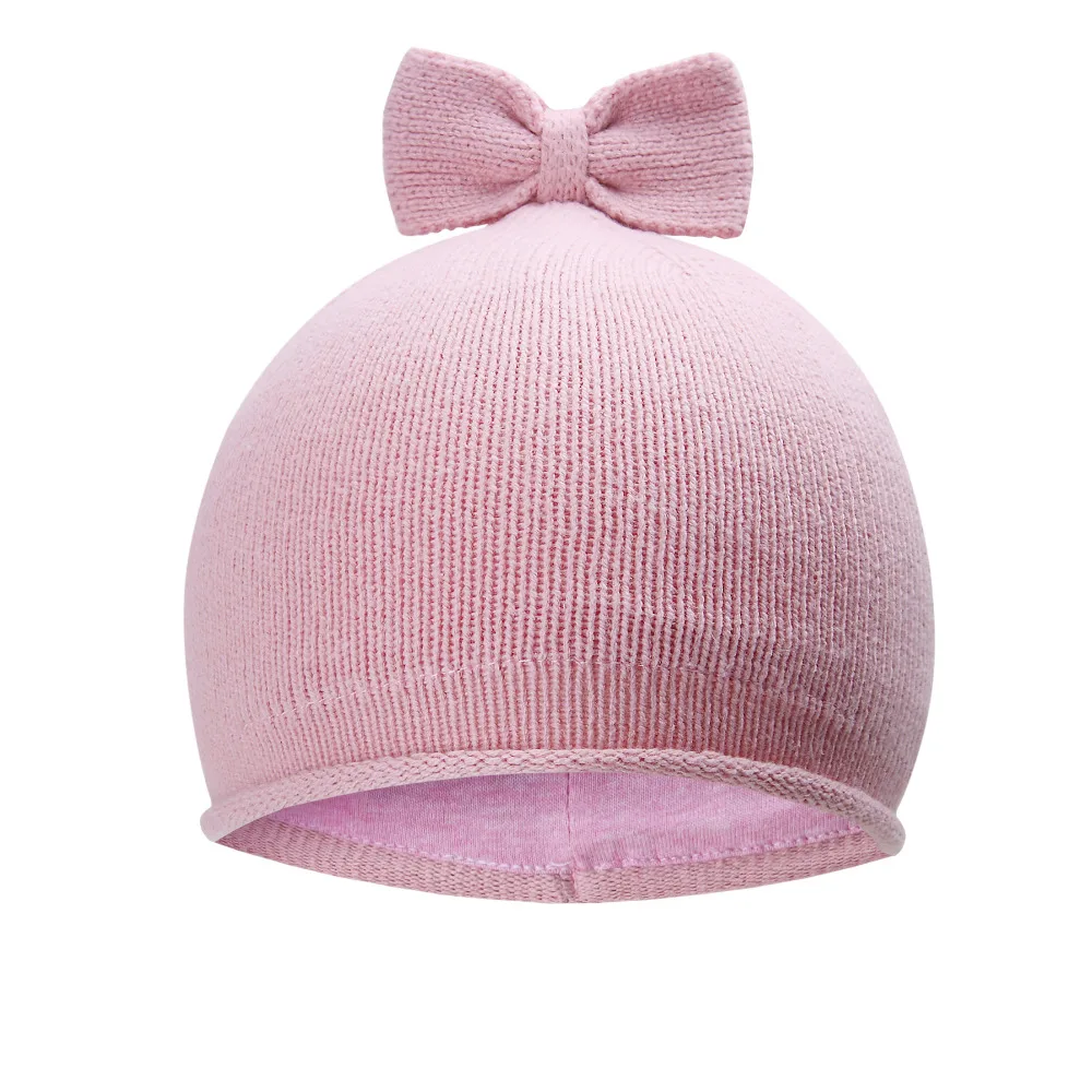 Free shipping Tou Baby warmhat baby girl pink cap Baby boy warm Knitted hat infant Winter hat