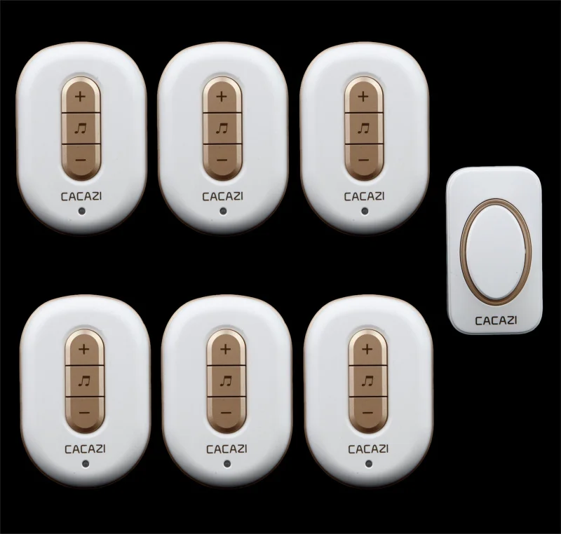 

Free shipping! 1 transmitter + 6 Receiver New Wireless Doorbell With Remote Control Musical 48Tunes Digtal doorchime
