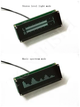 

VFD fluorescent screen music spectrum display level indicator electronic digital clock version without shell