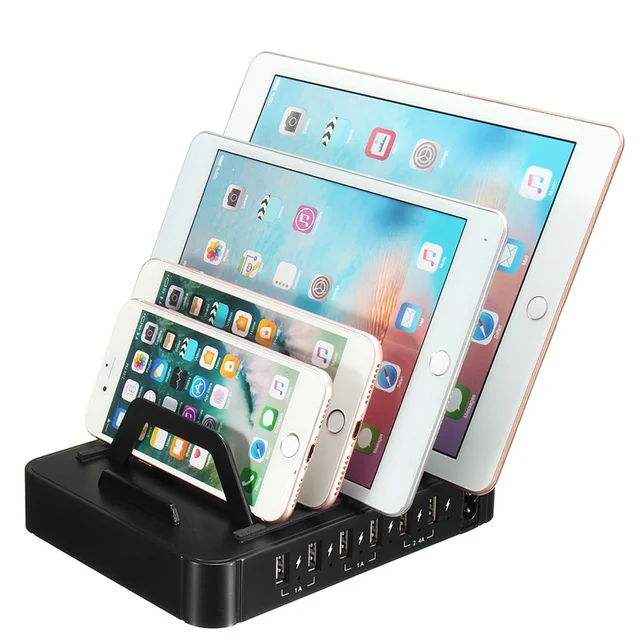 Universal 60 Watt Usb Ladestation Handy Tablet Ladegerät Organizer 6 Universal 60 Watt Usb Ladestation Handy Tablet Ladegerät Organizer 6 Ports Neue Design Halter