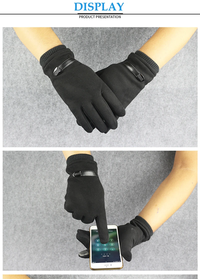 LongKeeper модные Для мужчин Сенсорный экран перчатки мужской против скольжения ветрозащитный водительские перчатки Для женщин толстые