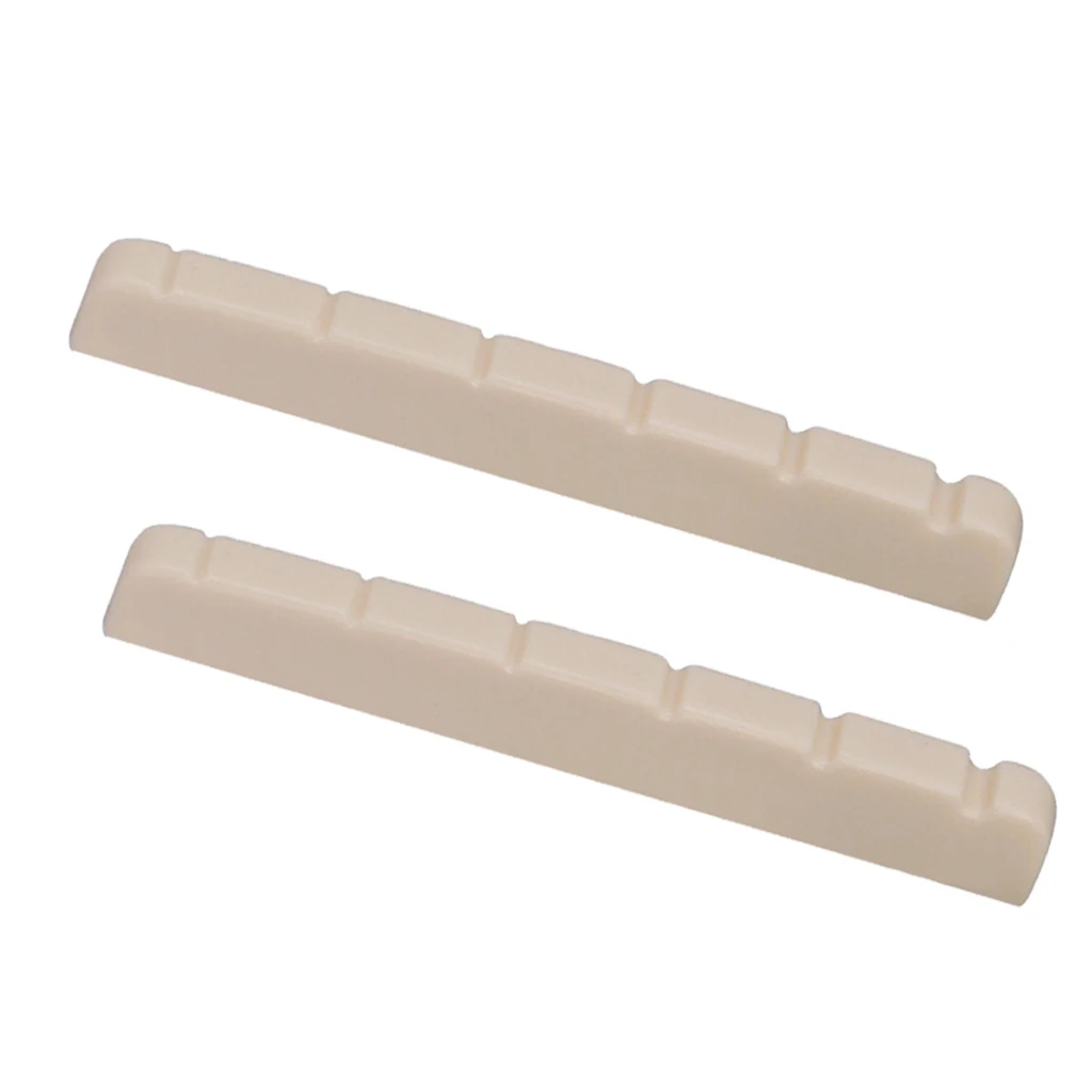 2 Pack 6 String Electric Guitar Nut Slotted for Fender ST TL Style Guitar Replacement