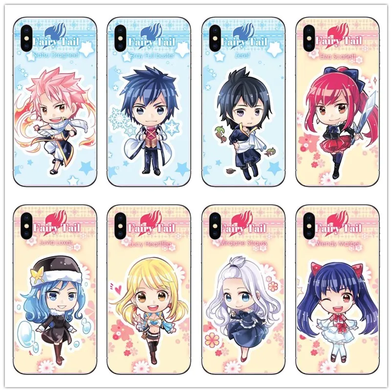 

Fairy Tail Natsu Japanese cartoon characters Anime Coque Phone Case Cover Shell For iPhone X 8Plus 8 7Plus 7 6sPlus 6s 6 SE xs