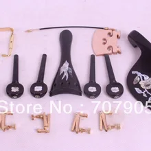 4/4 части скрипки ebony, тюнер peg упор для подбородка, подгриф хвост gut endpin мост# W8-2