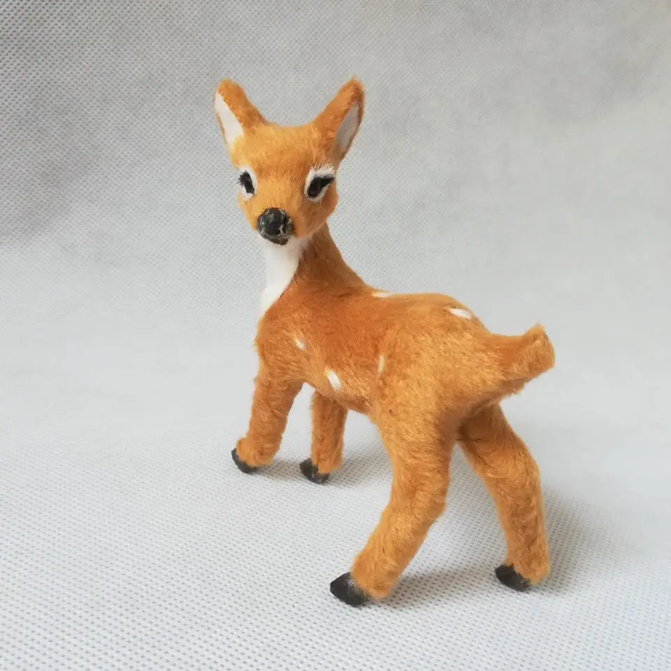 Игрушка из полиэтилена и меха sika deer 8x9 см с поворотом на голову модель для