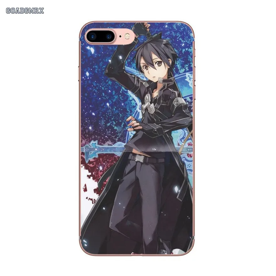 Для Samsung Galaxy S2 S3 S4 S5 Mini Alpha S6 S7 edge S8 S9 Plus J1 Grand Prime Sword Art Online Anime прозрачный мягкий чехол
