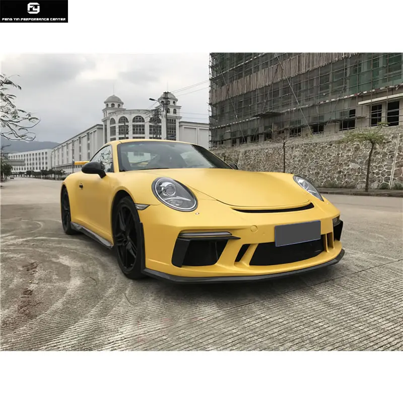 911 991,2 GT3 Стиль переднего бампера для заднего бампера боковые юбки задний спойлер для Porsche 911 Carrera 991,2 GT3 стиль кузова автомобиля Комплект 16-18