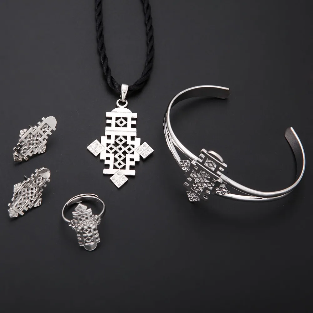 Эфиопские ювелирные изделия религиозные Coptic кресты Серебряный Африканский